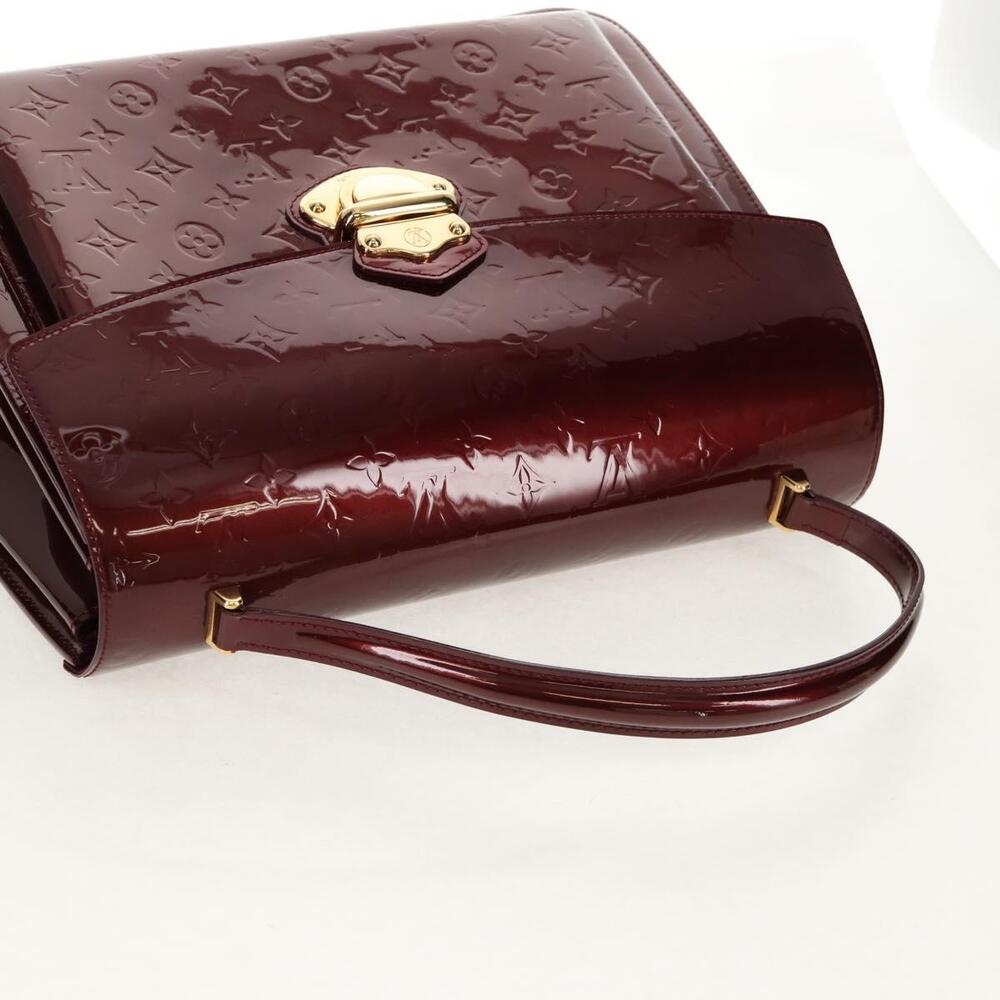 LOUIS VUITTON Monogram Vernis Romaine Hand Bag Rouge Favist M91393 Auth 151670AV - Picture 6 of 16